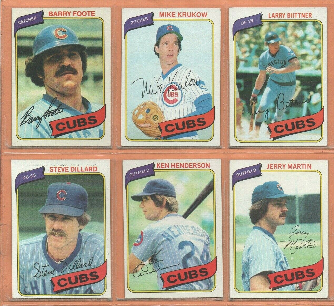 1980 1981 1982 Topps Chicago Cubs Team Lot Bill Buckner Dave Kingman
