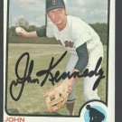 BOSTON RED SOX JOHN KENNEDY (deceased) AUTOGRAPHED 1972 TOPPS BASEBALL CARD # 674