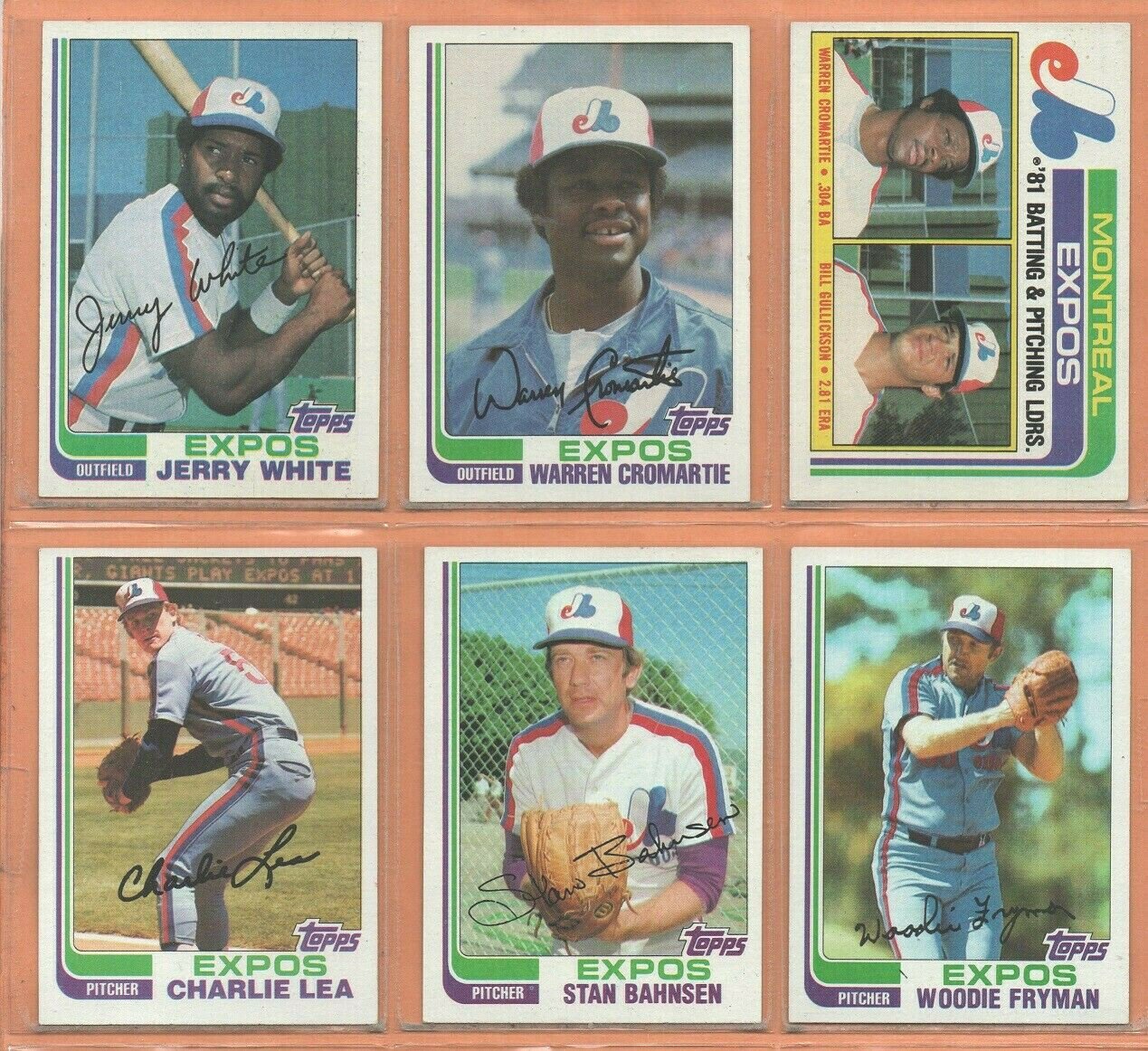 1982 Topps Montreal Expos Team Lot 21 Andre Dawson Gary Carter Terry ...