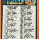 1971 TOPPS BASEBALL COINS CHECKLIST # 161 EX UNMARKED