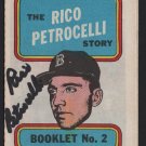BOSTON RED SOX RICO PETROCELLI AUTOGRAPH SIGNED 1970 TOPPS STORY BOOKLET