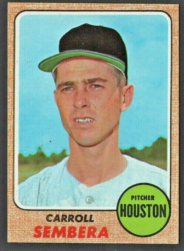 1968 Topps Baseball Card  207 Houston Astros Carroll Sembera