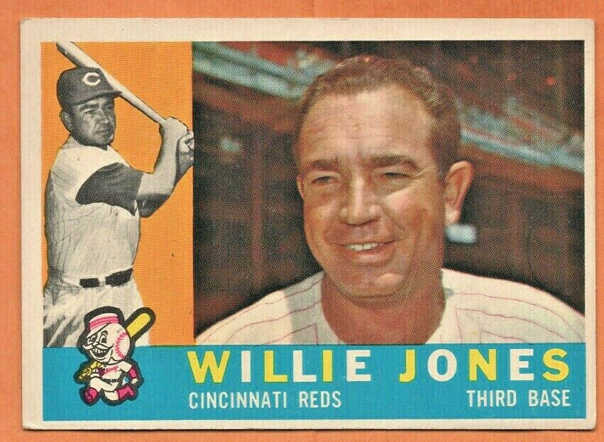 1960 Topps Baseball Card 289 Cincinnati Reds Willie Jones