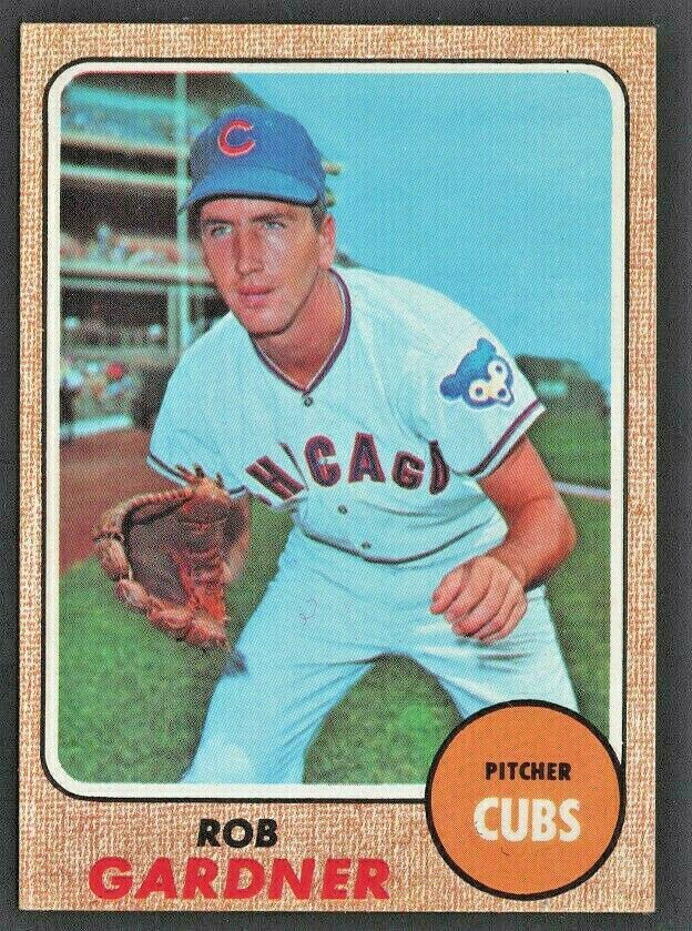 1968 Topps Baseball Card # 219 Chicago Cubs Rob Gardner