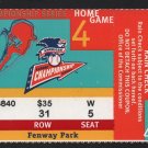 BOSTON RED SOX FENWAY PARK 1999 CHAMPIONSHIP SERIES ALCS FULL TICKET BOSTON RED SOX FENWAY PARK 1999 CHAMPIONSHIP SERIES ALCS FULL TICKET