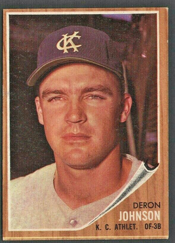 Kansas City Athletics Deron Johnson 1962 Topps Baseball Card 82