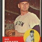 BOSTON RED SOX DICK RADATZ 1963 TOPPS BASEBALL CARD # 363 NR MT BOSTON RED SOX DICK RADATZ 1963 TOPPS BASEBALL CARD # 363 NR MT
