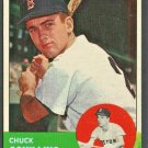 BOSTON RED SOX CHUCK SCHILLING 1963 TOPPS BASEBALL CARD # 52 BOSTON RED SOX CHUCK SCHILLING 1963 TOPPS BASEBALL CARD # 52