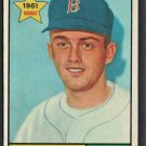 BOSTON RED SOX CHUCK SCHILLING ROOKIE CARD RC 1961 TOPPS BASEBALL CARD # 499