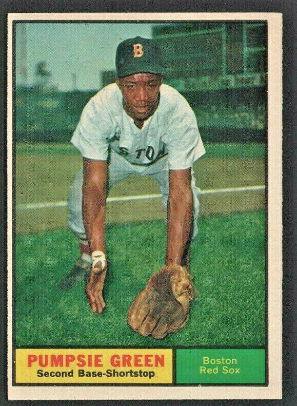 BOSTON RED SOX PUMPSIE GREEN 1961 TOPPS BASEBALL CARD 454 NR MT