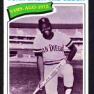 San Diego Padres Nate Colbert Turn Back the Clock 1977 Topps #433 vg