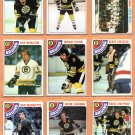 1978 Topps Boston Bruins Team Lot 12 diff Gerry Cheevers Rick Middleton Brad Park Terry O’Reilly !