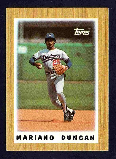 Los Angeles Dodgers Mariano Duncan 1987 Topps Mini League Leader #13 nr mt !