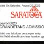 Saratoga Race Course 2022 Program & Ticket Alabama Stakes Featuring Nest Irad Ortiz Aboard