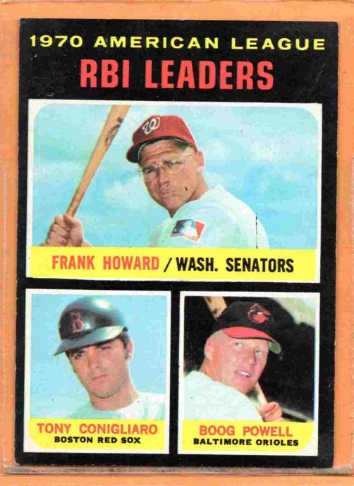 1971 Topps #63 RBI Leaders Washington Senators Boston Red Sox Baltimore Orioles ex+ !
