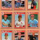 1985 Fleer St Louis Cardinals Team Lot 14 diff Darrell Porter Tom Herr Lonnie Smith !