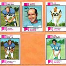 1973 Topps Los Angeles Rams Team Lot 5 diff John Hadl Larry Smith RC Jim Purnell RC !