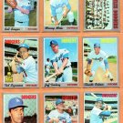 1970 Topps Los Angeles Dodgers Team Lot 11 diff Manny Mota Team Card Bill Singer !