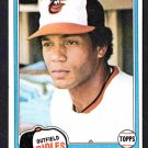Baltimore Orioles Ken Singleton 1981 Topps Baseball Card #570 !