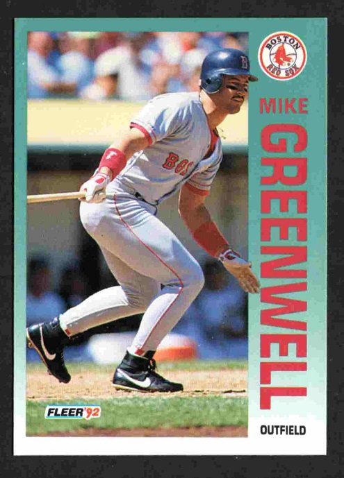 Boston Red Sox Mike Greenwell 1992 Fleer #39 !