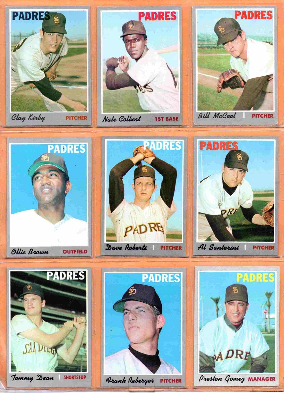 1970 Topps San Diego Padres Team Lot 13 diff !