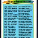 1988 Topps Big Baseball Checklist #216 !