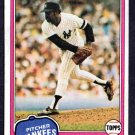 New York Yankees Luis Tiant 1981 Topps #627 !