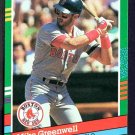 Boston Red Sox Mike Greenwell 1991 Donruss #553