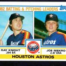 Houston Astros Team Leaders Ray Knight Joe Niekro 1983 Topps #441 !