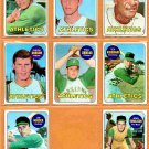 1969 Topps Oakland Athletics Team Lot 8 diff Joe Rudi RC Hank Bauer Dick Green
