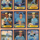 1986 Fleer Milwaukee Brewers Team Lot 18 diff Cecil Cooper Ted Simmons Ben Oglivie !