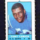 New Orleans Saints Tony Lorick 1969 Topps 4 in 1 Football Stamp !