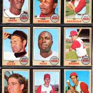 1968 Topps Cleveland Indians Team Lot 9 diff Lee Maye Leon Wagner Larry Browm