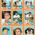1968 Topps Minnesota Twins Team Lot 13 diff Dean Chance Jim Perry Dave Boswell !