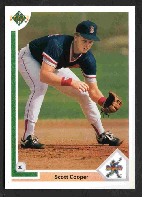 Boston Red Sox Scott Cooper RC Star Rookie Card 1991 Upper Deck #22 !