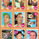 1968 1969 Topps Pittsburgh Pirates Team Lot 9 diff Manny Mota Roy Face Luke Walker RC !