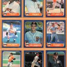 1986 Fleer San Francisco Giants Team Lot 16 diff Vida Blue Chili Davis Jeff Leonard !