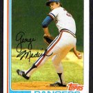 Texas Rangers George Medich 1982 Topps Baseball Card #78 nr mt !