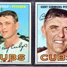 1966 1967 Topps Chicago Cubs Team Lot 5 diff Curt Simmons Ray Culp