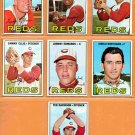 1967 Topps Cincinnati Reds Team Lot 7 diff Milt Pappas Tommy Harper Johnny Edwards   xx!