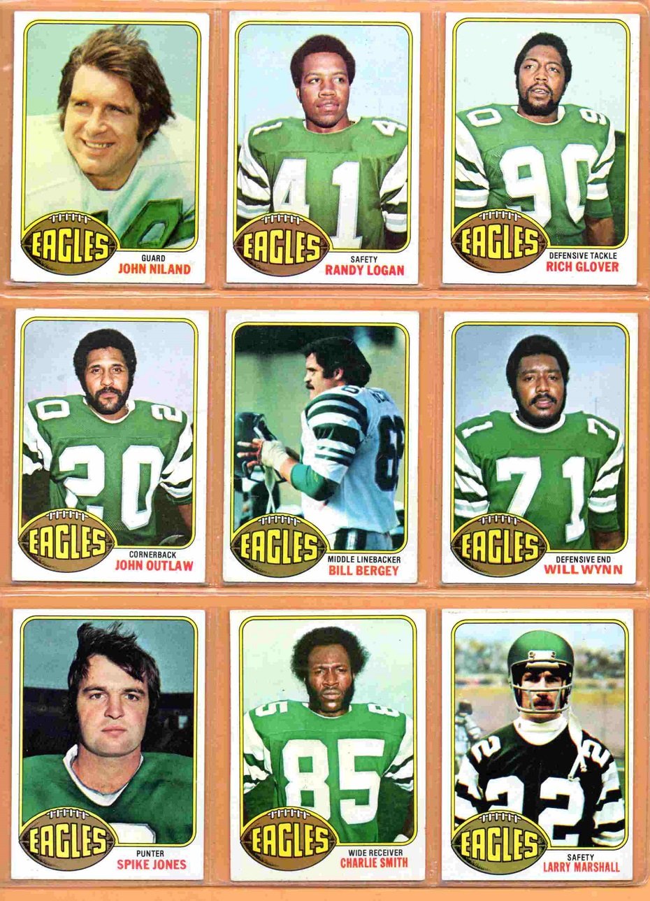 1976 Topps Philadelphia Eagles Team Lot 18 diff Bill Bergey Harold Carmichael