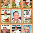 1967 Topps Philadelphia Phillies Team Lot 9 diff Tito Francona Gene Mauch Dick Groat Bill White !