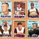 1967 Topps Pittsburgh Pirates Team Lot 6 diff Jerry May Billy O'Dell Al McBean !