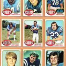 1976 Topps Baltimore Colts Team Lot 15 diff Raymond Chester Bert Jones Ken Mendenhall
