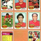 1976 Topps Atlanta Falcons Team Lot 8 diff Tommy Nobis Nick Mike-Mayer John James