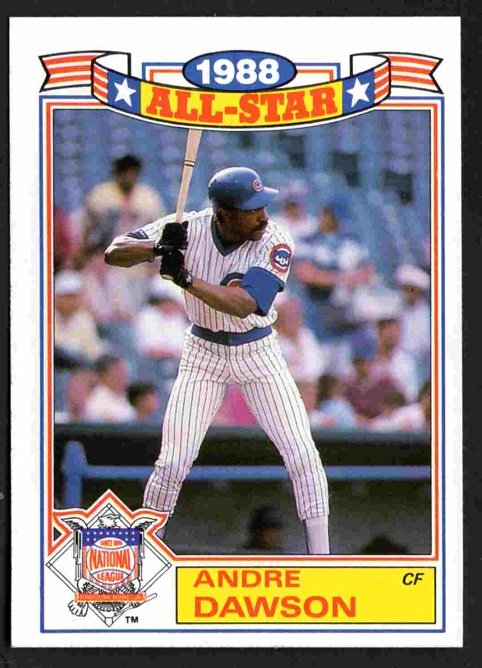 Chicago Cubs Andre Dawson 1989 Topps Glossy All Star Insert #18 nr mt !