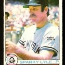 Texas Rangers Sparky Lyle 1979 O Pee Chee OPC Baseball Card #188 New York Yankees Photo !