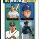1992 Topps Gold Top Prospects #126 Atlanta Braves Detroit Tigers Milwaukee Brewers San Diego Padres