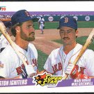 Boston Igniters Boston Red Sox Wade Boggs Mike Greenwell 1990 Fleer Baseball Card #632 nr mt