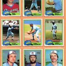 1981 Topps Atlanta Braves Team Lot 16 diff Chris Chambliss Jeff Burroughs Gene Garber